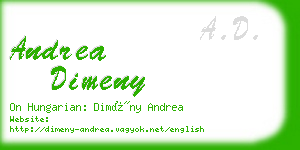 andrea dimeny business card